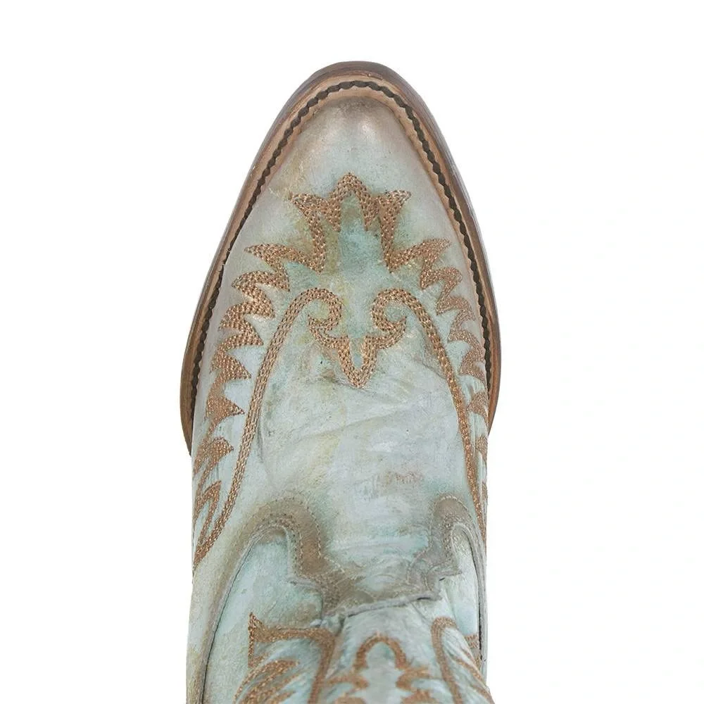 New with Tags in Box Womens 10 Corral White & Gold Embroidered Tall Western Boot - Picture 6 of 11